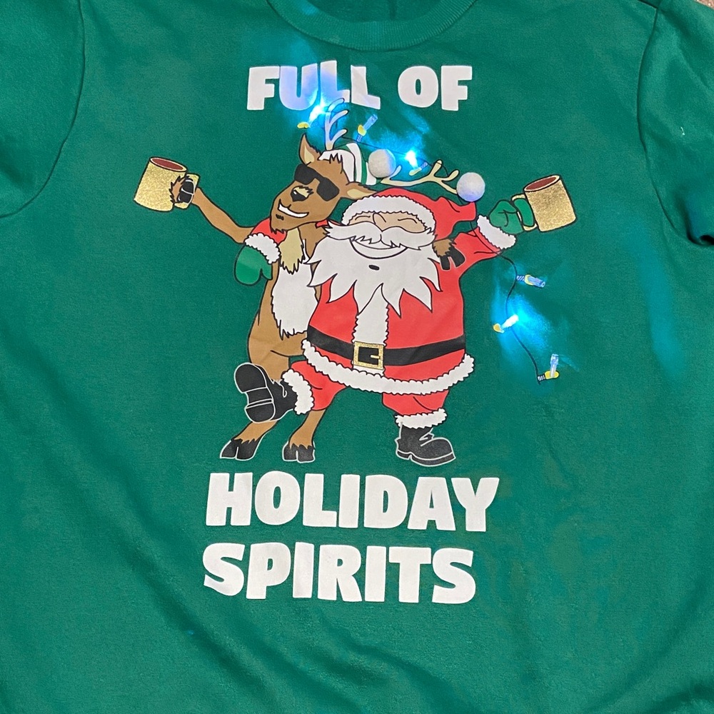 Holiday Time Green Holiday Spirits Sweatshirt - Picture 5 of 5